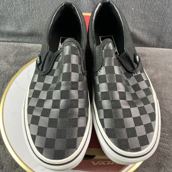 Vans Classic Slip-On Checkerboard Black White Men 6 Women 7.5 VN000EYE276 NEW main image 5